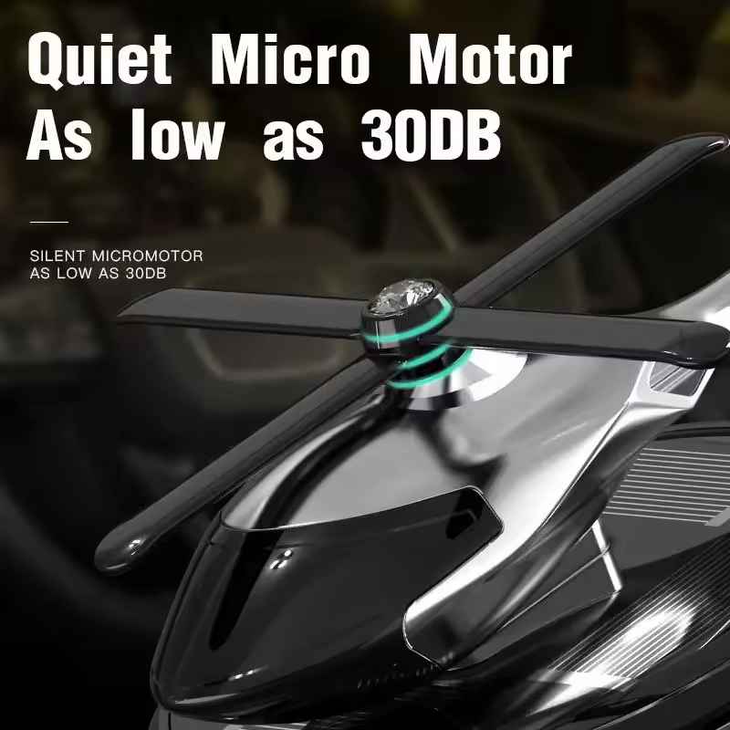 Solar Car Helicopter Air Freshener With Auto Aromatherapy Sun Light Energy Rotation Fragrance