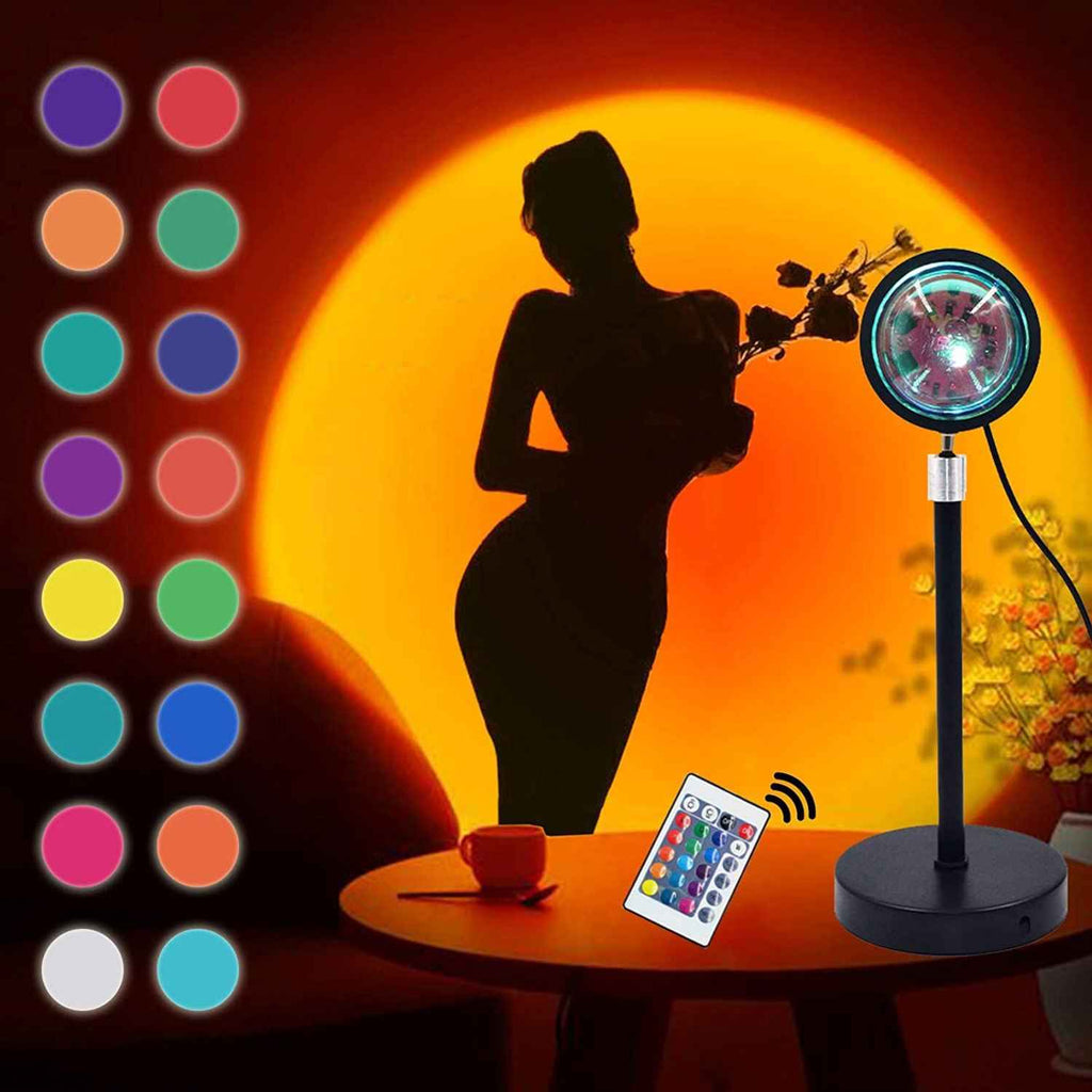 3-in-1 Sunset Lamp Modern 16 Colors Sunset Projection Floor Lamp for Living Room and Bedroom with App Control