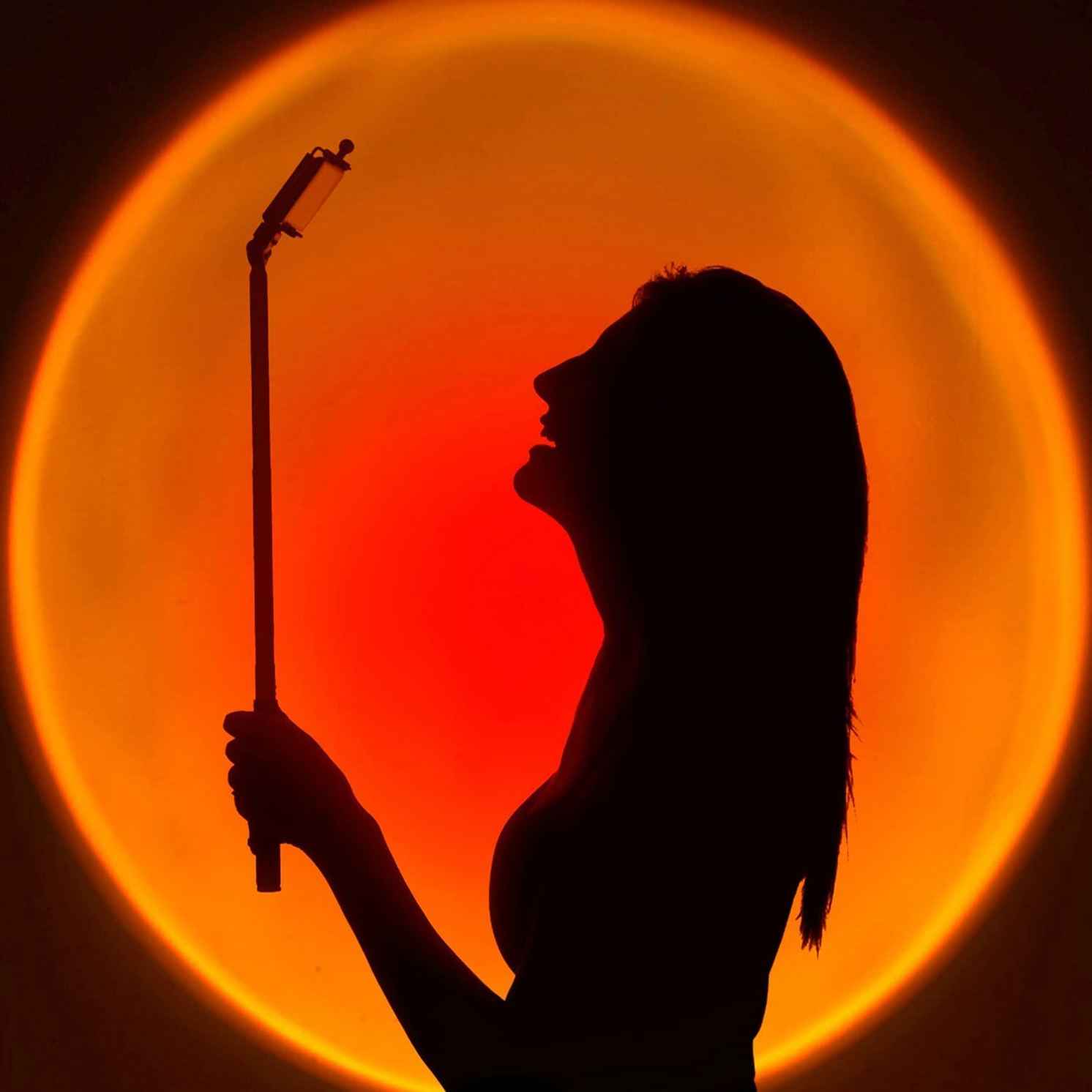 3-in-1 Sunset Lamp Modern 16 Colors Sunset Projection Floor Lamp for Living Room and Bedroom with App Control