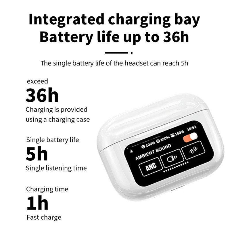 Airpods pro 2 with LCD Touchscreen-Bluetooth 5.3