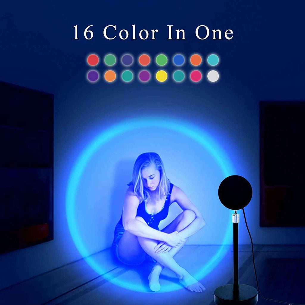 3-in-1 Sunset Lamp Modern 16 Colors Sunset Projection Floor Lamp for Living Room and Bedroom with App Control