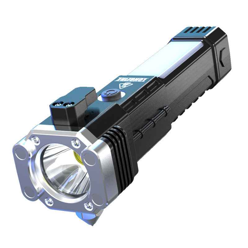 Versatile High Power Led Flashlight, Focus Light Power Bank and Window Hammer