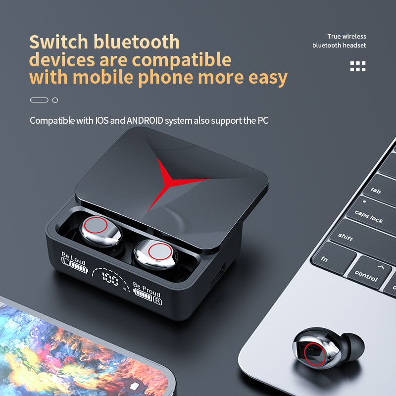 New Design M90 Pro Wireless Earphones BT 5.2 Stereo In-ear Gaming Earphones Headsets Sport Wireless Headphone TWS Earbuds