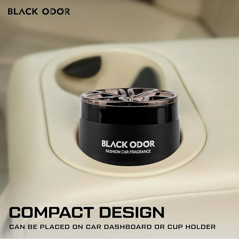 BLACK ODOR® Premium Luxury Car Air Freshener – Long Lasting Aluminum Alloy Aroma Diffuser for Cars, SUVs & Home Use