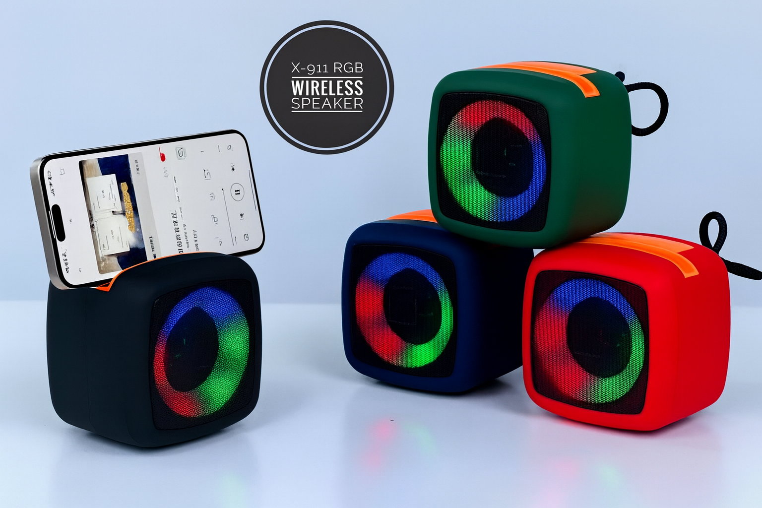 Disco Series X-911 Portable Bluetooth Speaker with Mobile Stand