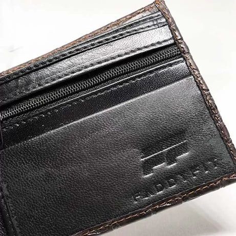 Men s Leather Wallet (Textured Crocodile Pattern)