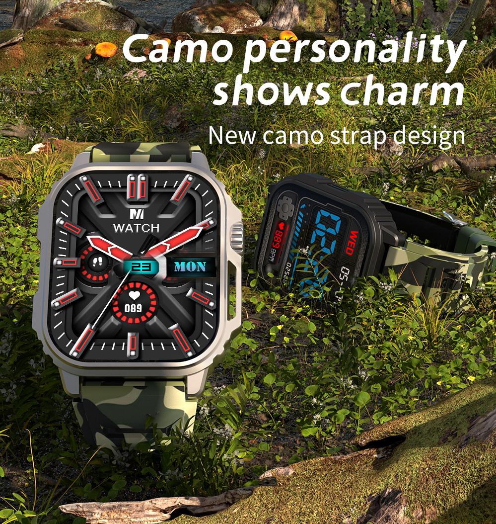 JS11 Pro Max Military Grade Smart Watch – 2.1″ Large Display - IP68 Waterproof